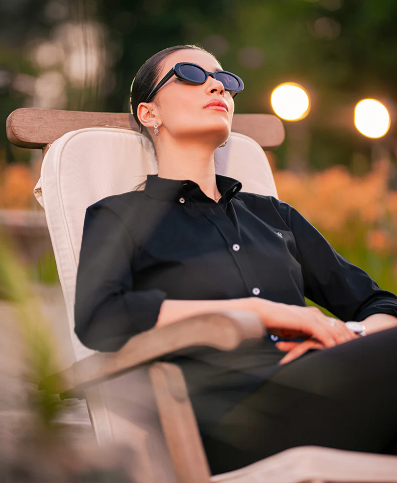 Black Button Down Shirt (Women) - Image 3