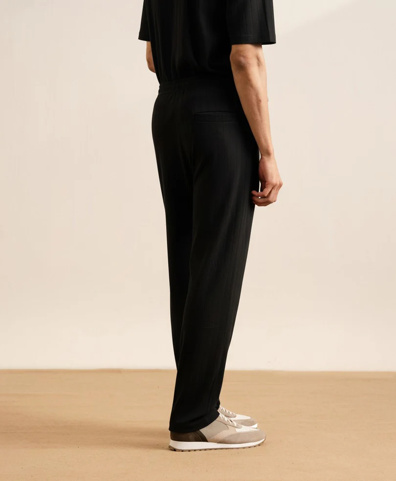Black Drop Needle Trouser - Image 3