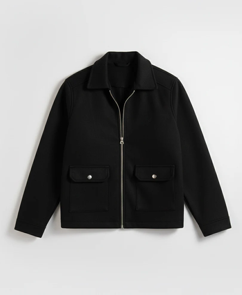 Black Soft Zip-Up Jacket (Women) - Image 6