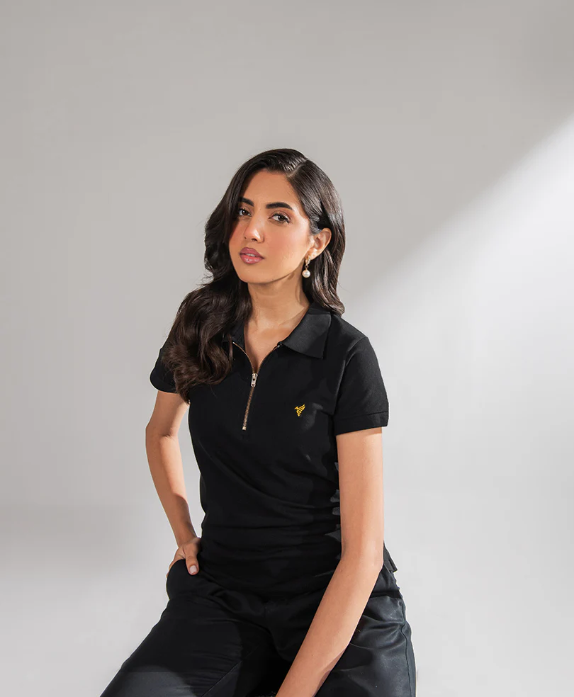 Black Zip POLO (Women) - Image 6