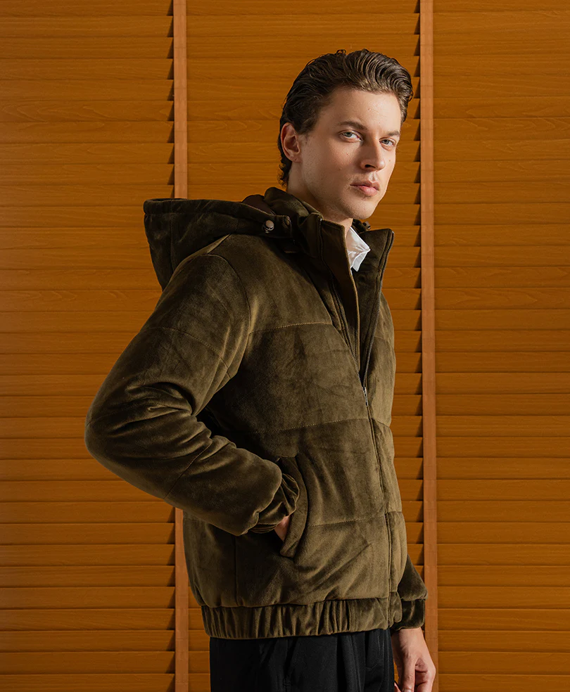 Brown Corduroy Puffer Jacket - Image 7