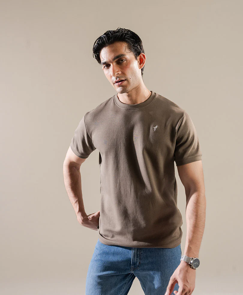 Brown Interlock Crew - Image 4