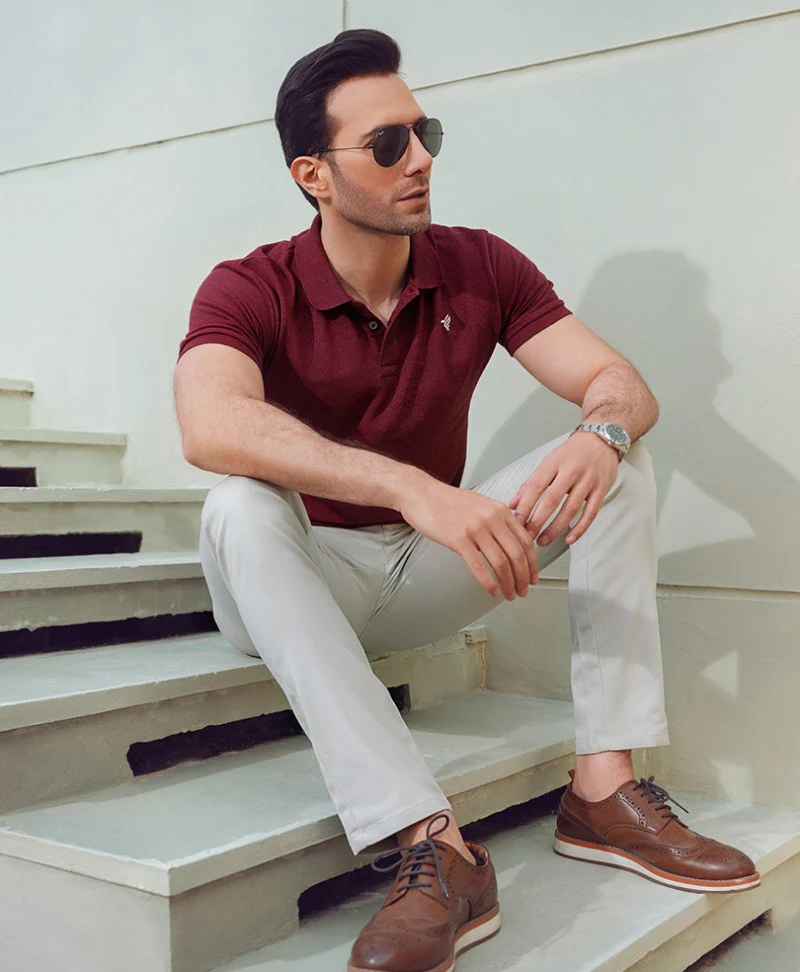 Burgundy Basics POLO - Image 3