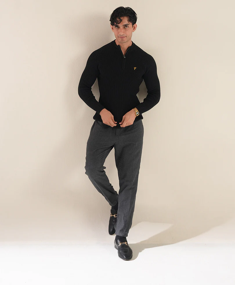 Charcoal Linen Trouser - Image 3