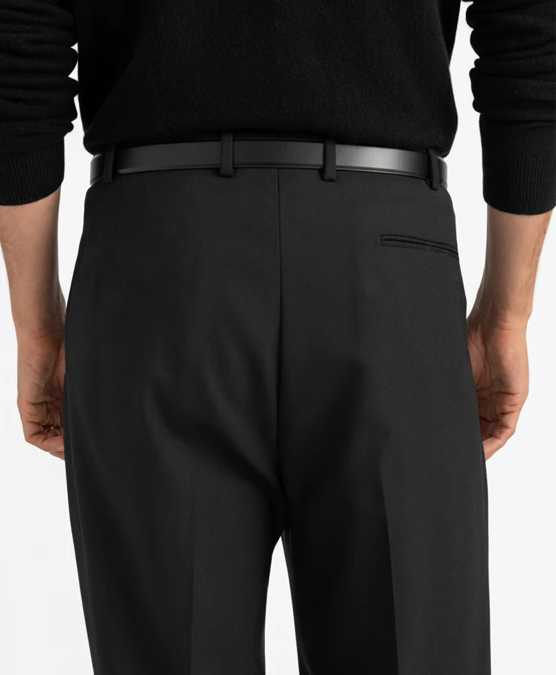Charcoal Pleated Dress Pant - Image 5
