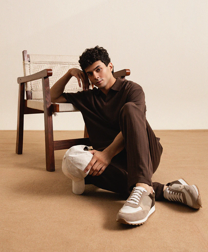 Chocolate Brown Drop Needle Trouser - Image 5