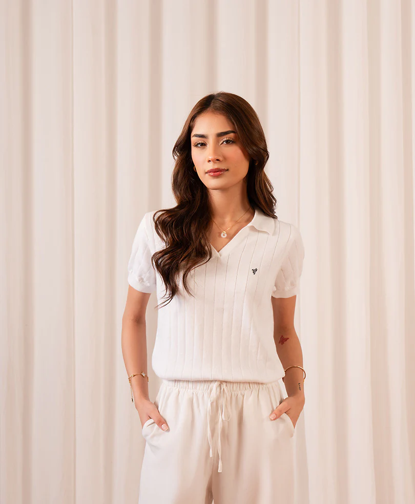 OFF White Knit POLO (Women) - Image 4