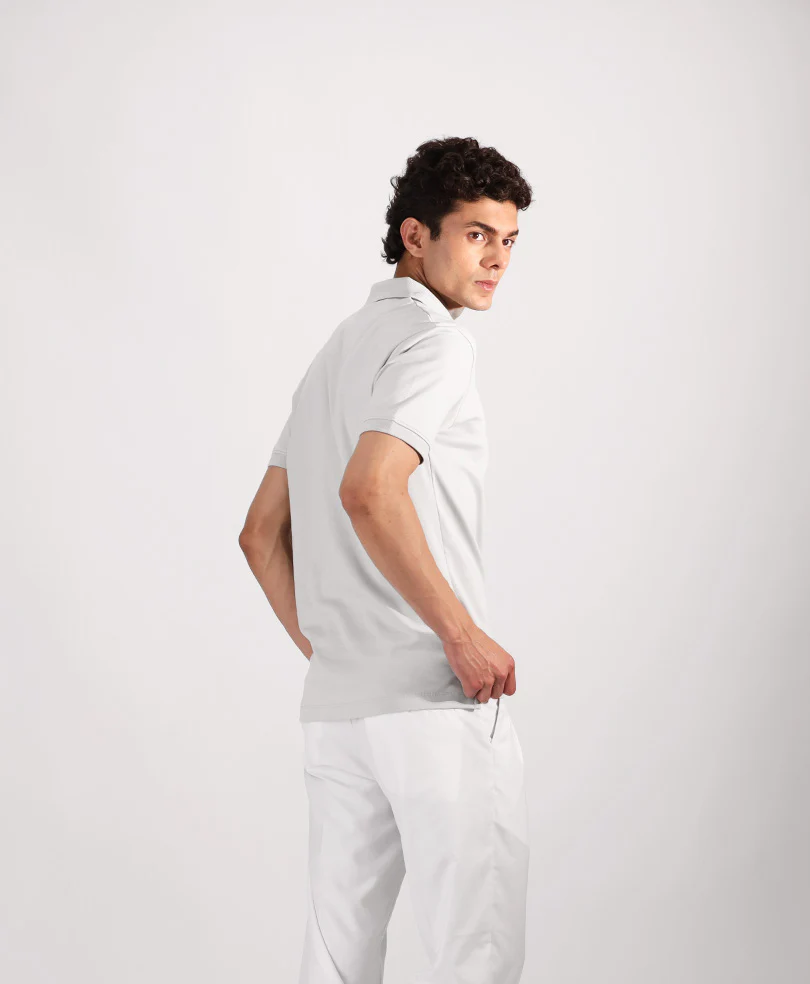 Dawn Blue Interlock Zip POLO - Image 6