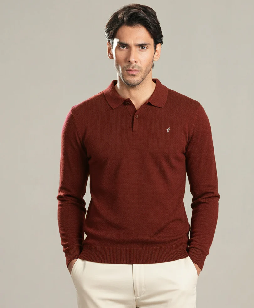 DK Rust Full Sleeve POLO - Image 5