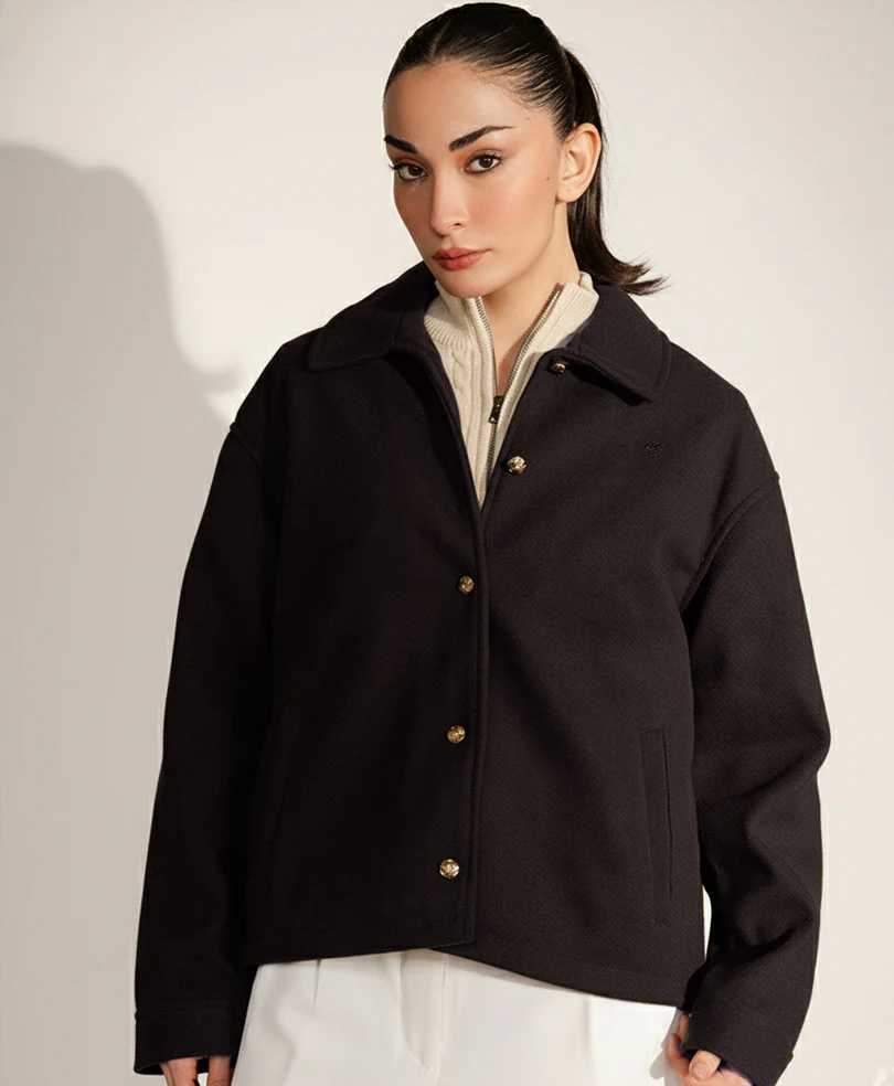 Evening Chocolate Wool Jacket (Women) - Image 3