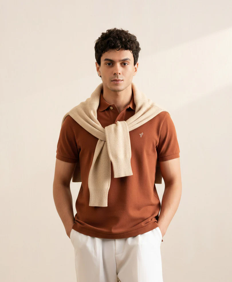 Ginger Brown Basic POLO - Image 3
