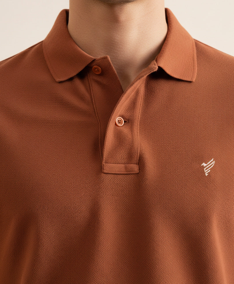 Ginger Brown Basic POLO - Image 4