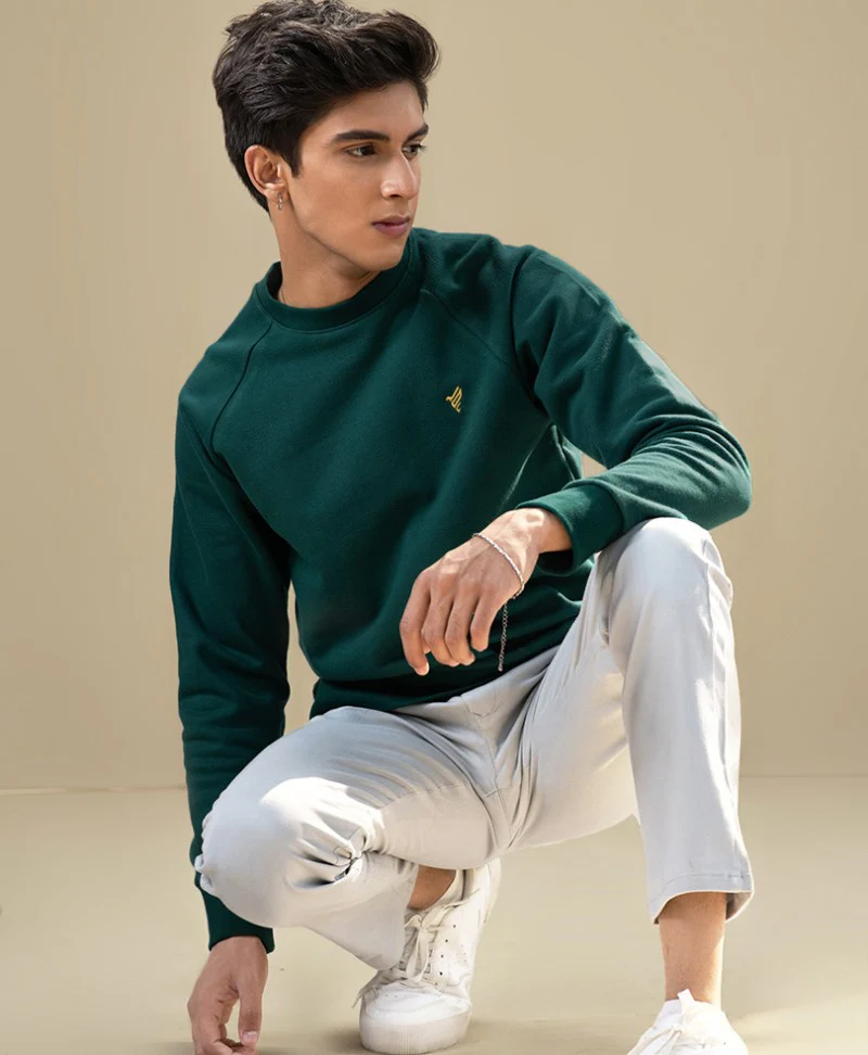 Fresh Green Raglan Sweatshirt - Image 4