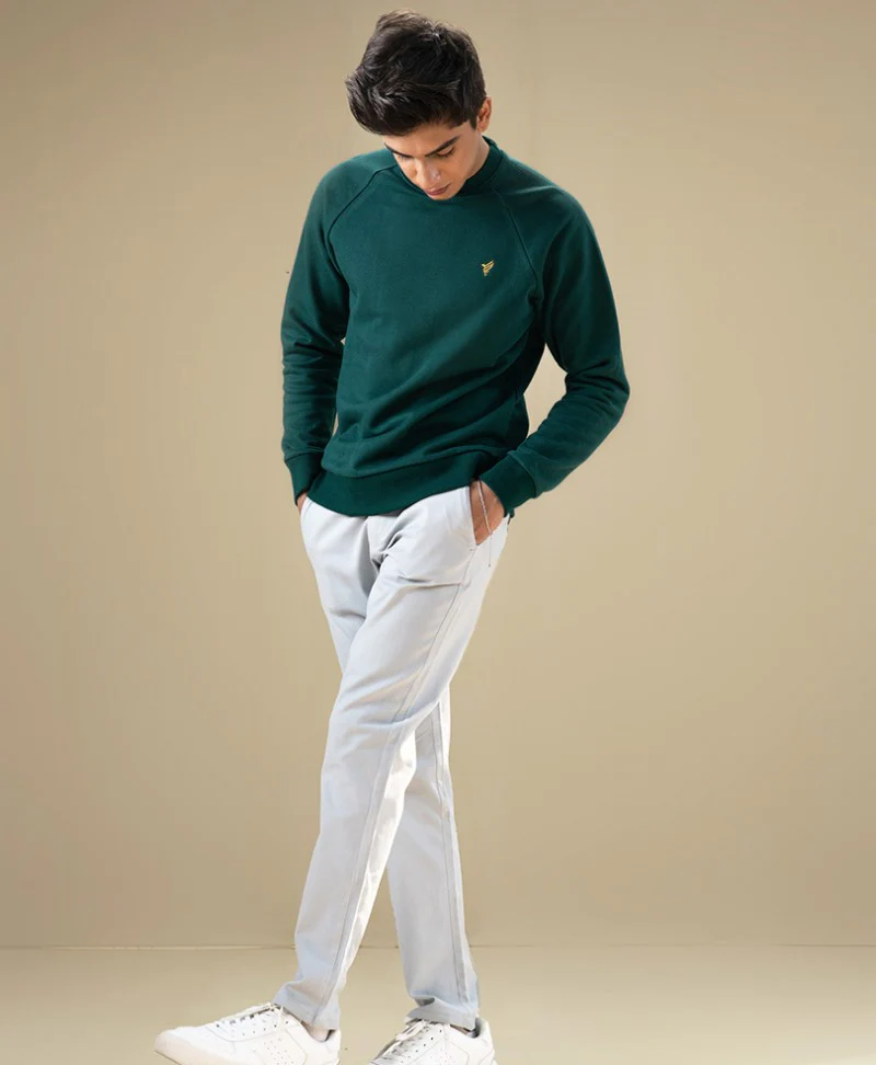 Fresh Green Raglan Sweatshirt - Image 5