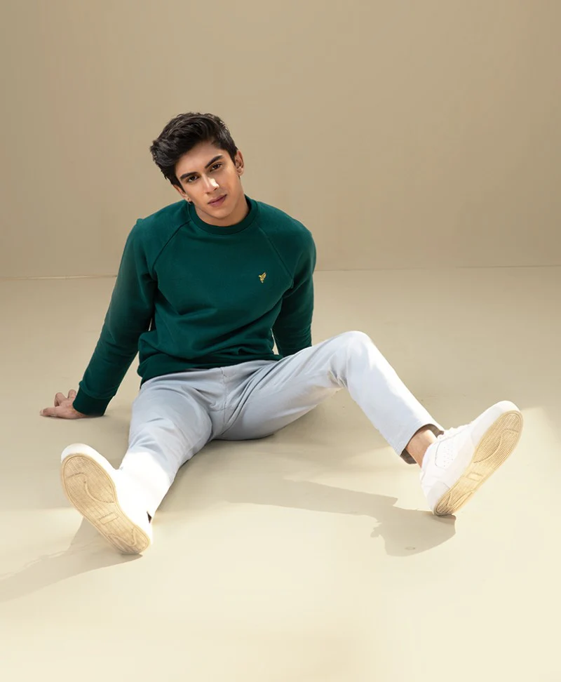 Fresh Green Raglan Sweatshirt - Image 6