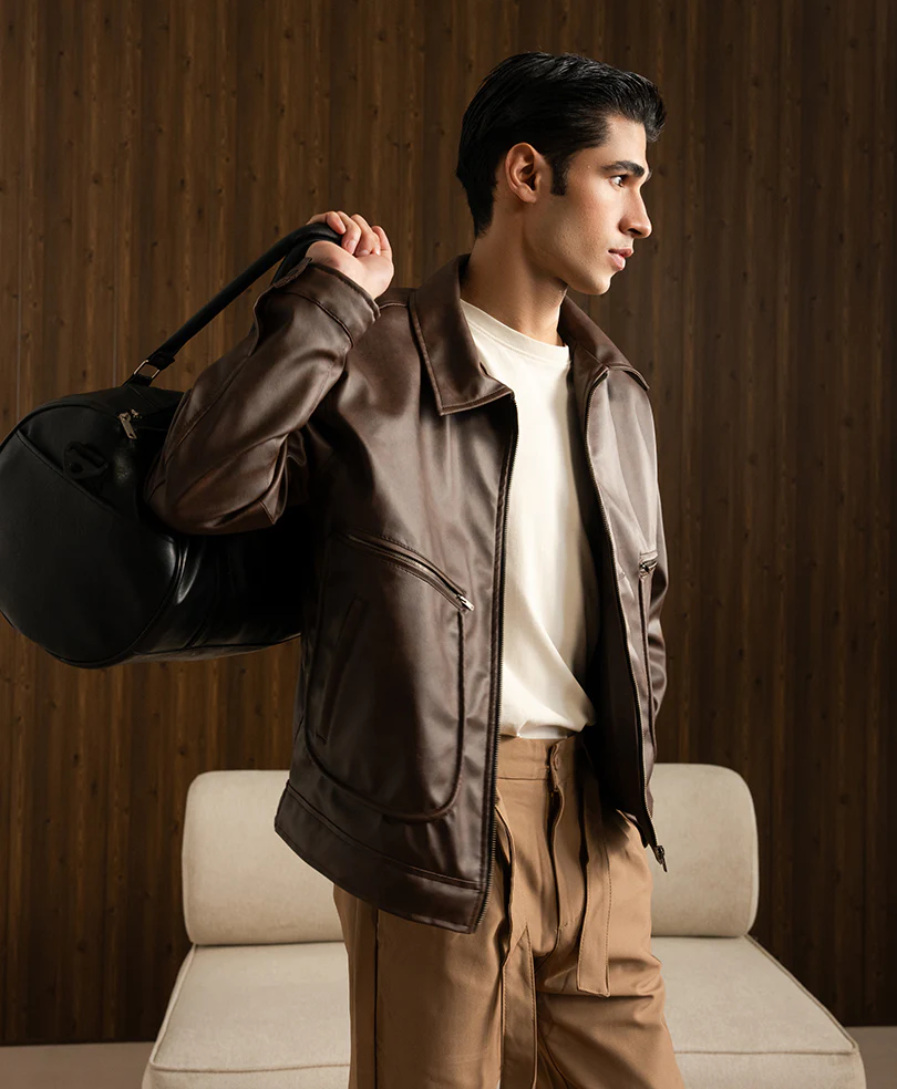 Iconic Brown Leather Jacket - Image 5