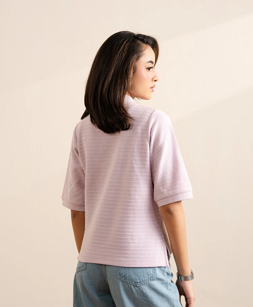 Lilac Knitted Zip POLO (Women) - Image 6