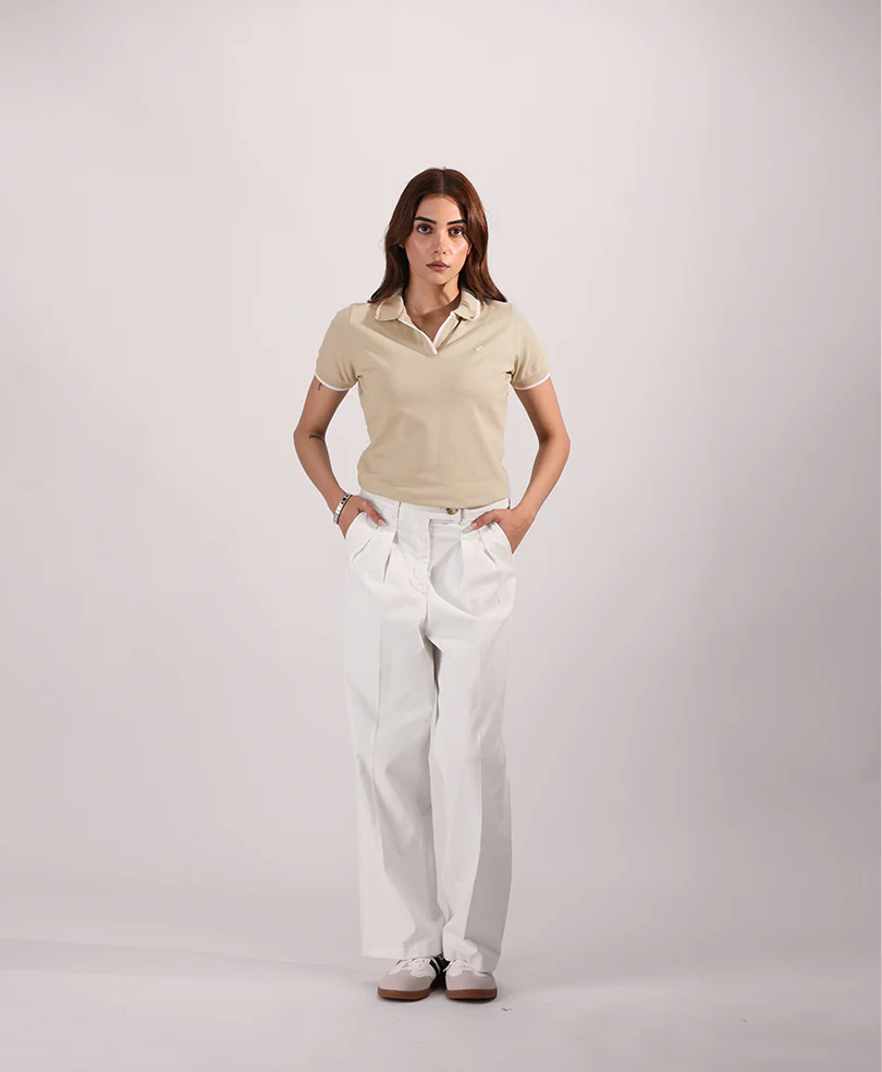 LT Brown V-Neck POLO (Women) - Image 3