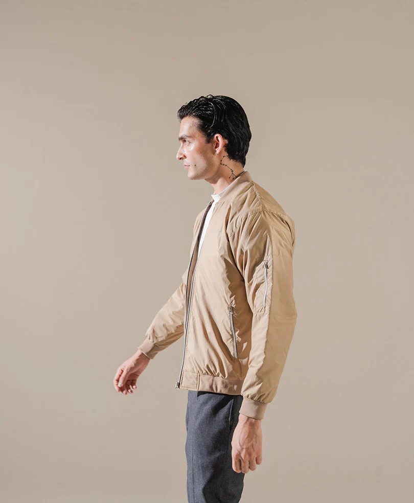 Lt Gold Bomber Jacket - Image 4