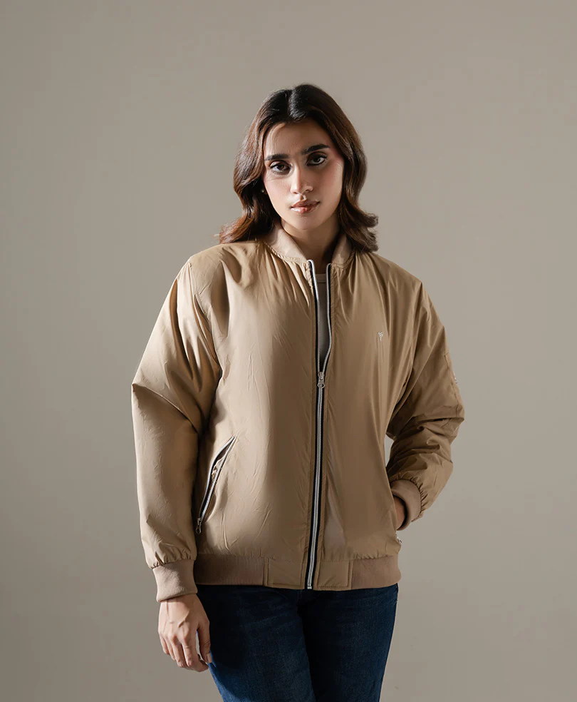 Lt Gold Bomber Jacket (Women) - Image 3