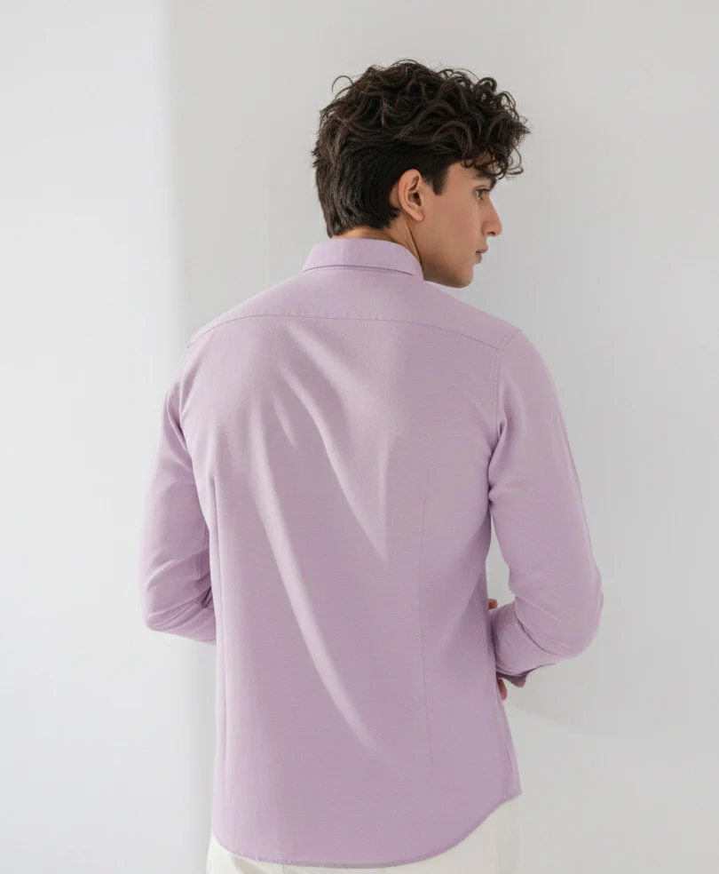 Lt Purple Oxford Shirt (Slim / Modern Fit) - Image 4