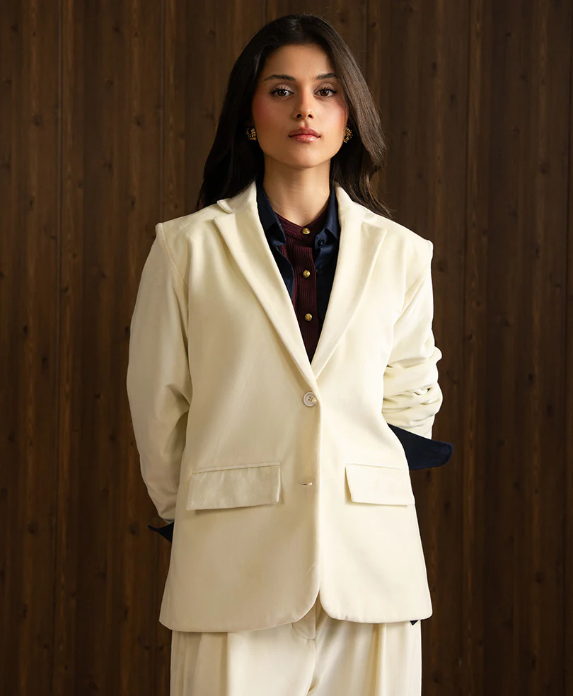 Lunar Off White Corduroy Blazer (Women) - Image 8