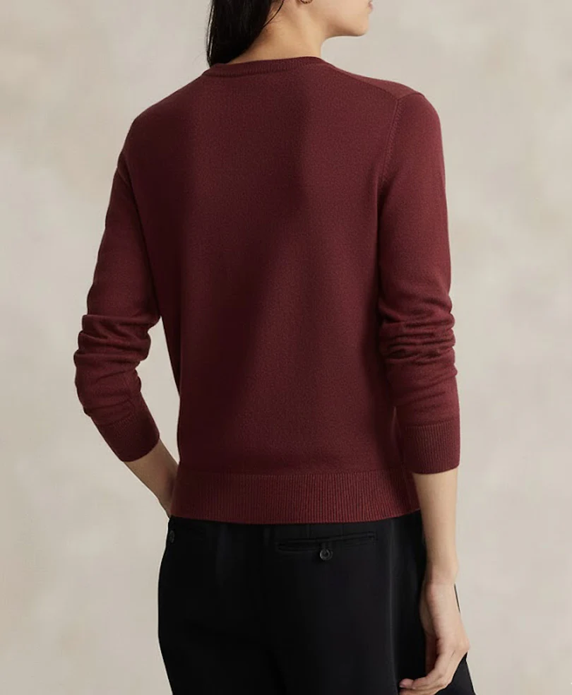 Maroon Crew Jumper Sweater (Women) - Image 3