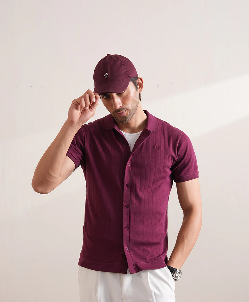 Maroon FITTED Cap - Image 3