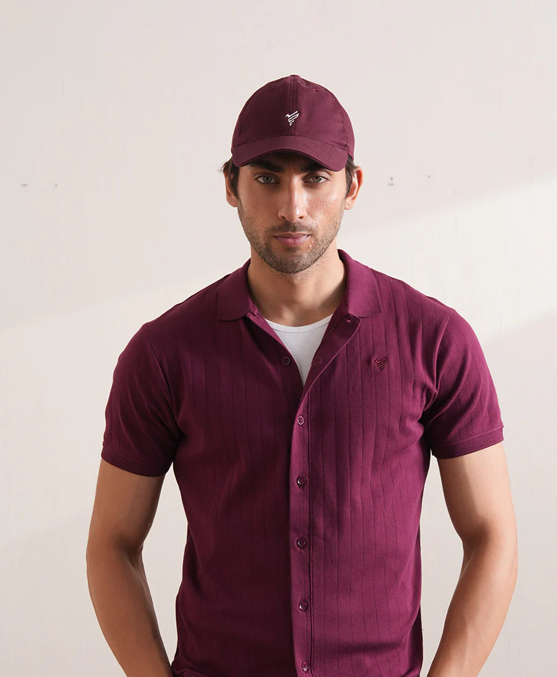 Maroon FITTED Cap - Image 4