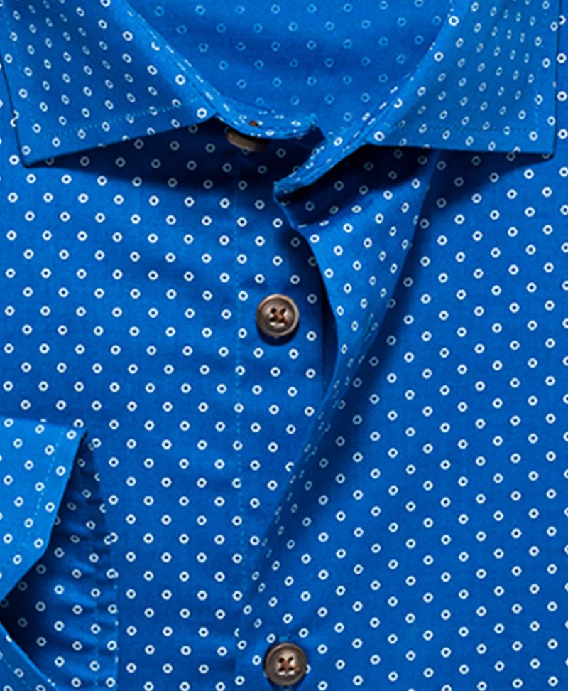 Midnight Blue Printed Shirt (Modern Fit) - Image 4