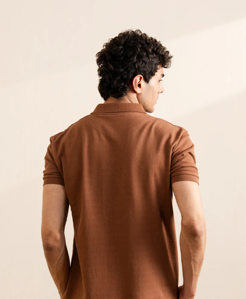 Mocha Brown Knitted Shirt - Image 4