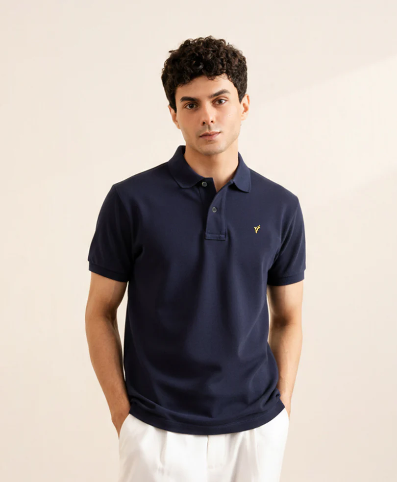 Navy Basic Gold POLO - Image 3