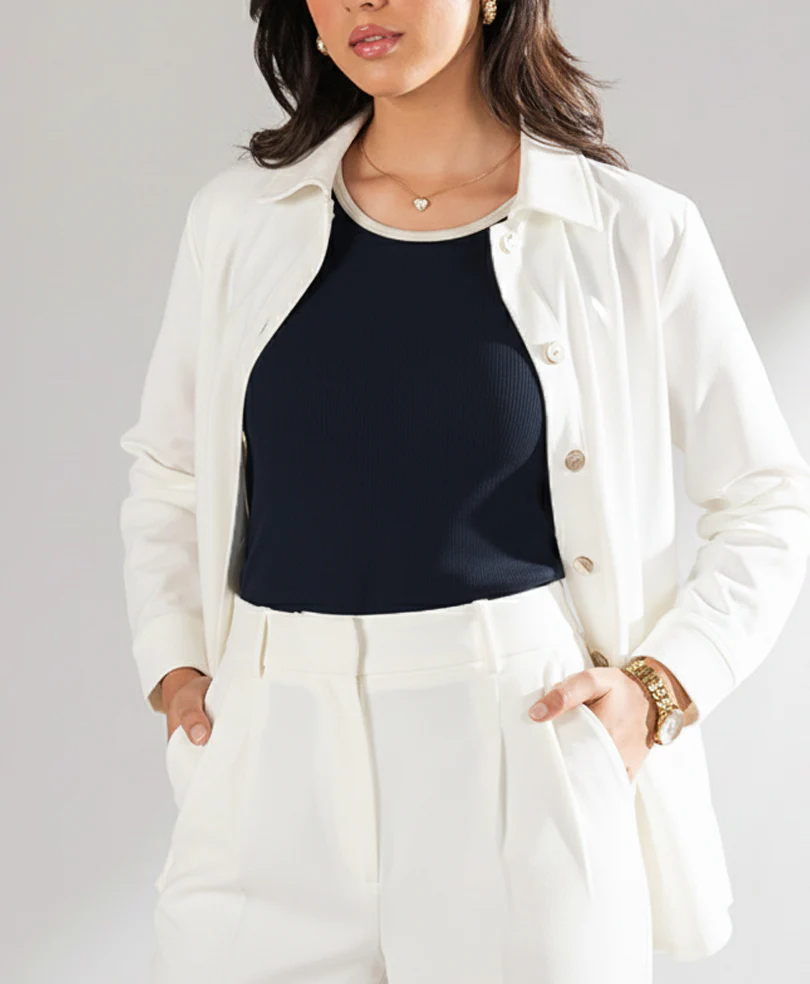 Navy Contrast Tank Top (Women) - Image 4
