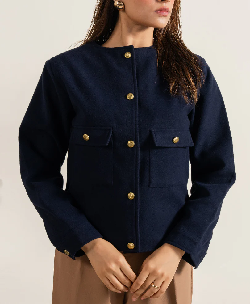 Navy Crest Jacket (Women) - Image 2