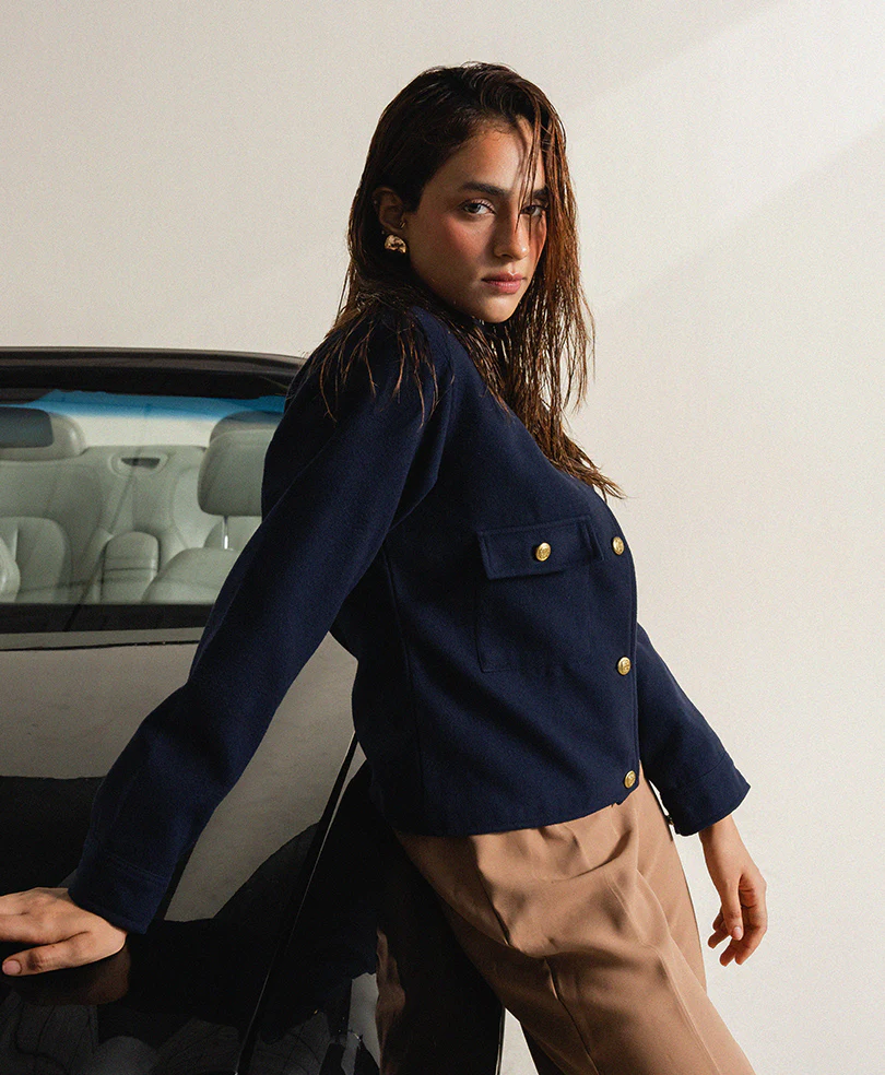 Navy Crest Jacket (Women) - Image 3