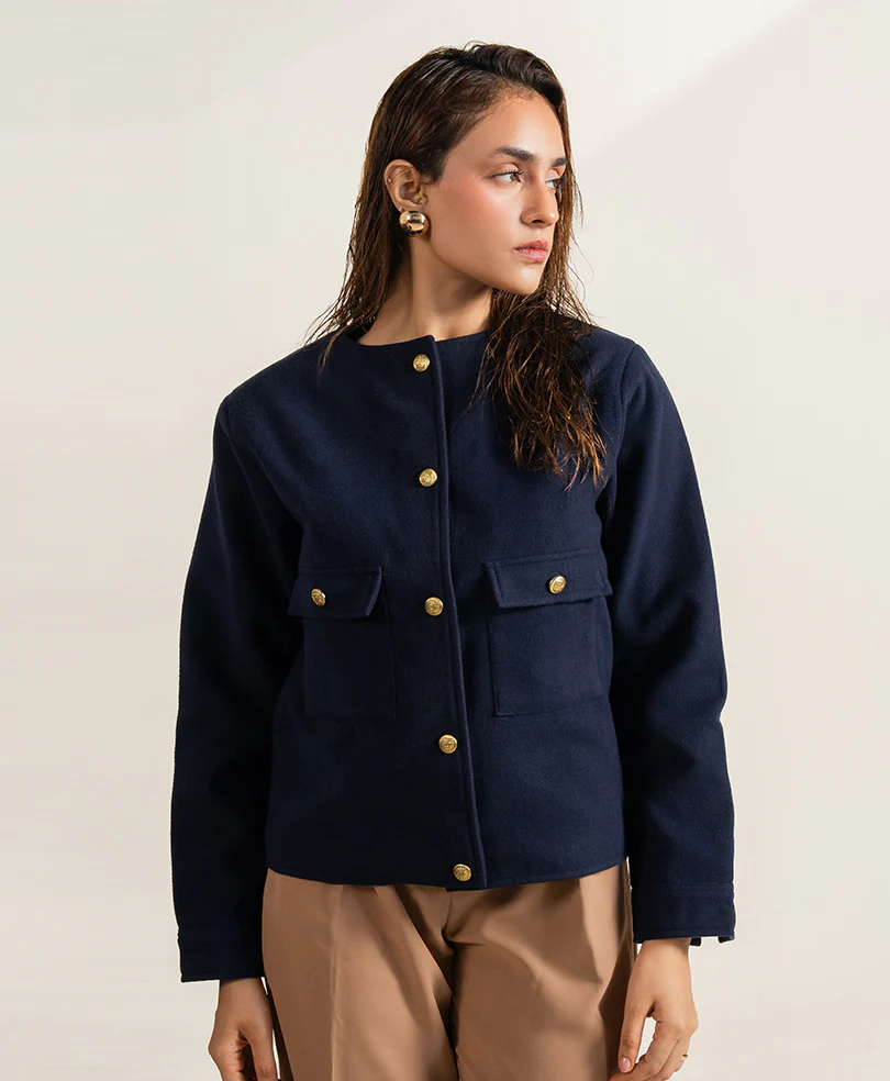 Navy Crest Jacket (Women) - Image 4