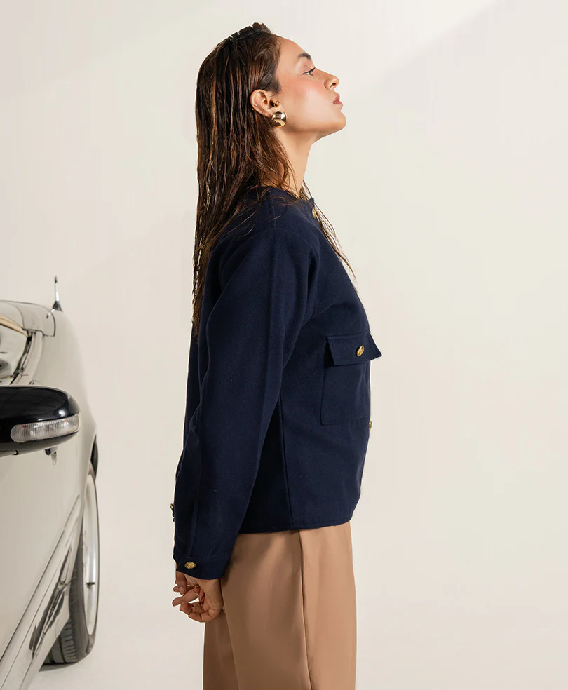 Navy Crest Jacket (Women) - Image 5