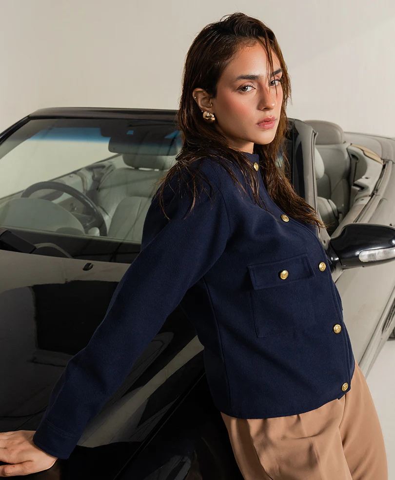Navy Crest Jacket (Women) - Image 6