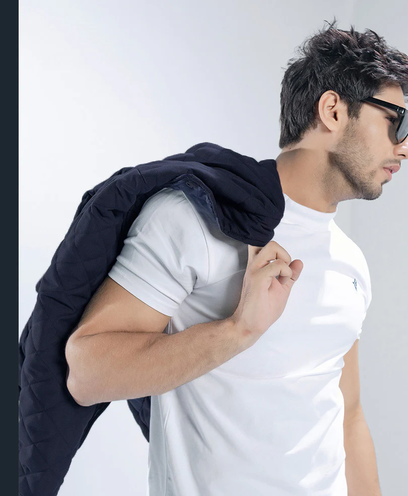 Navy Quilted Jacket - Image 5