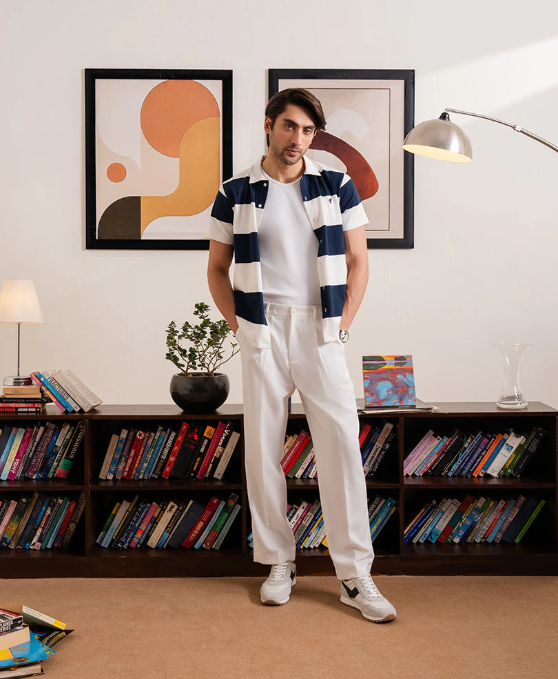 Navy Retro Striped Shirt - Image 7