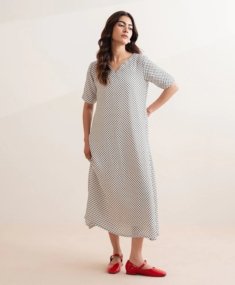 OFF White Polka Dot Dress (Women) - Image 5