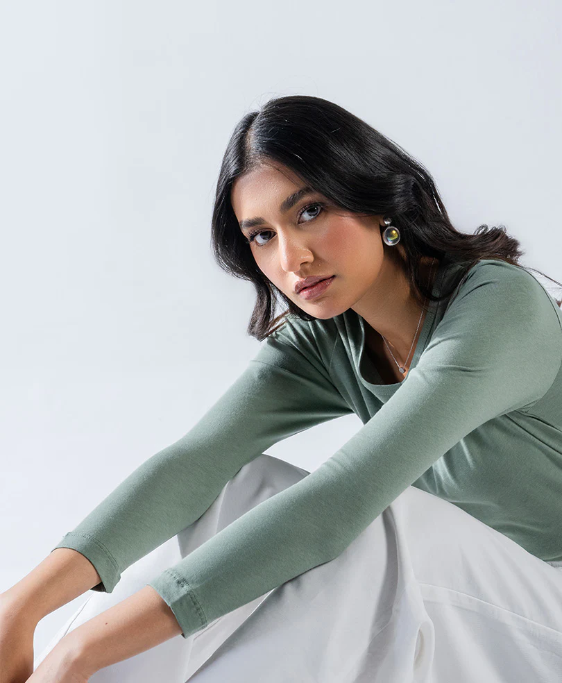 Olive V-Neck Crew (Women) - Image 3