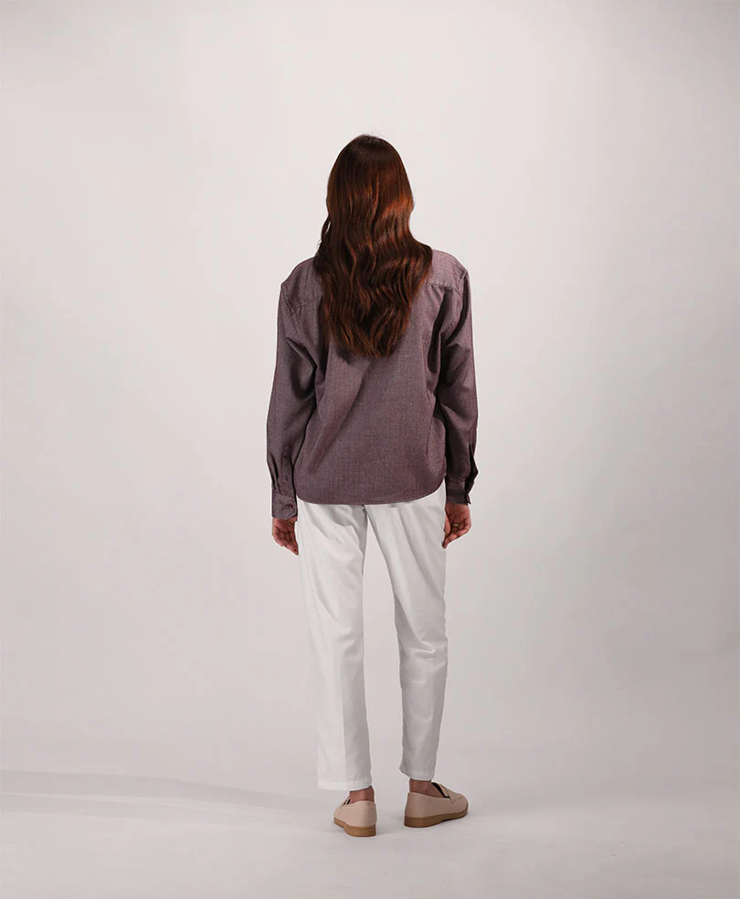 Purple Herringbone Shirt (Women) - Image 6