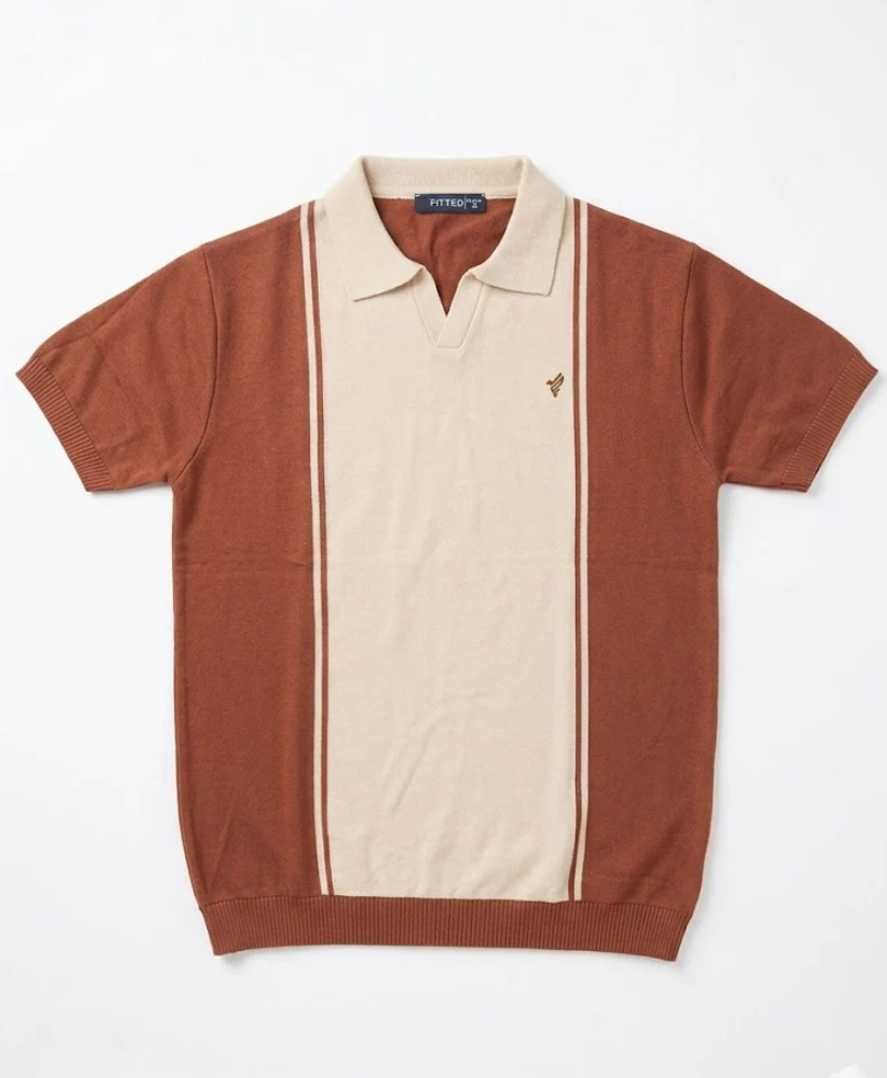 Rustic Maroon Mariner Knitted POLO - Image 3