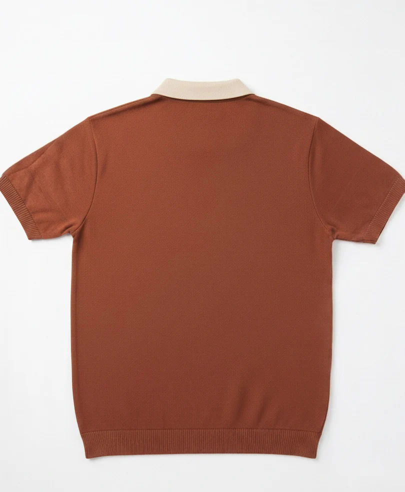 Rustic Maroon Mariner Knitted POLO - Image 4