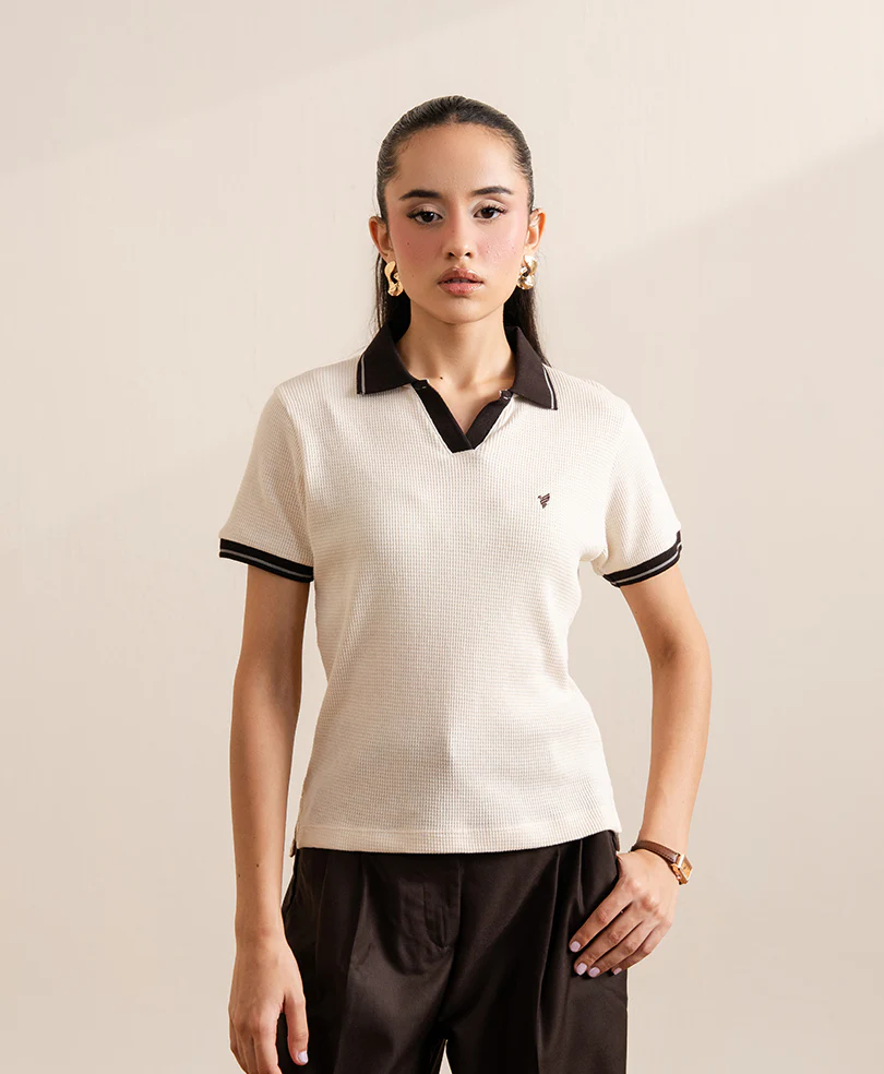 Sailor Oatmeal Waffle Knit POLO (Women) - Image 4