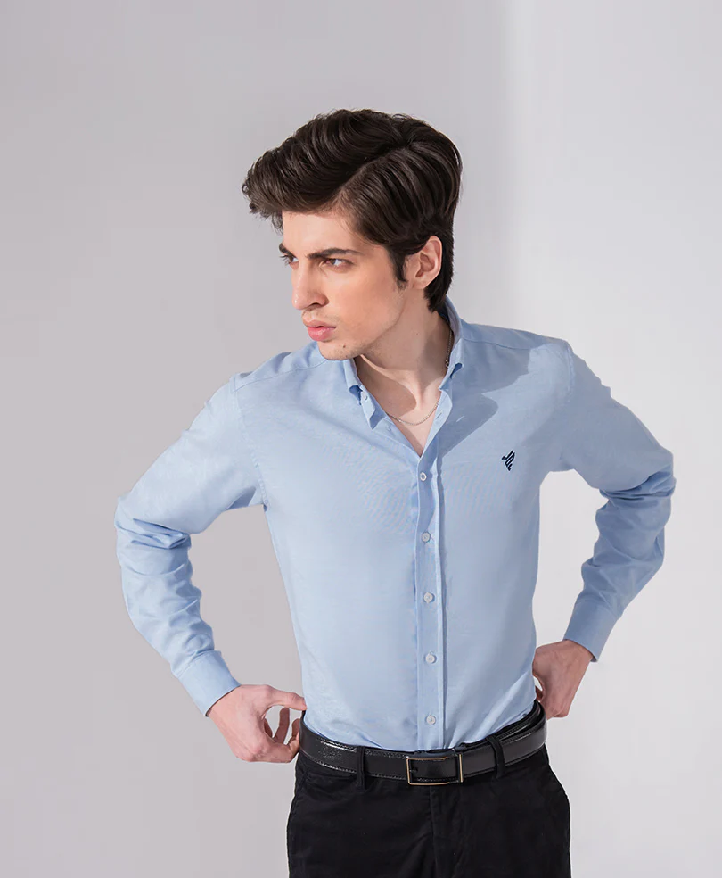 Sky Blue Oxford Shirt (Slim / Modern Fit)