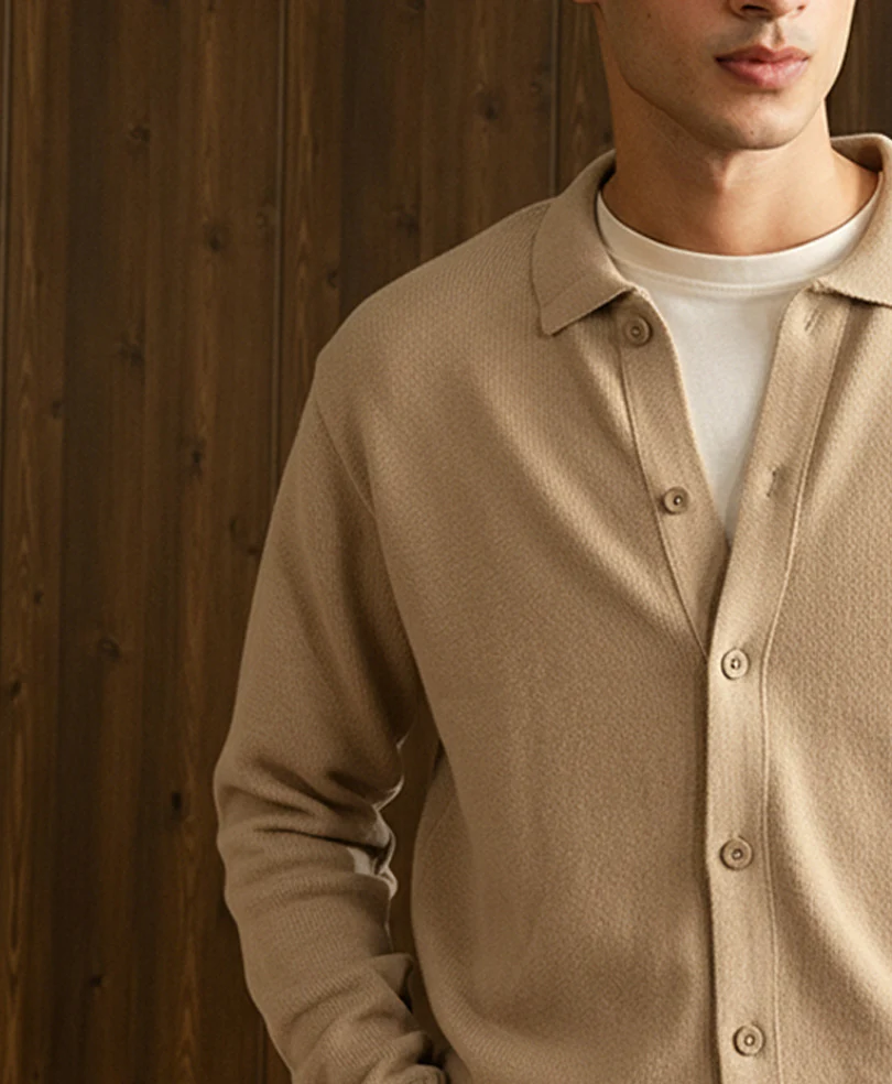Stone POLO Cardigan - Image 3