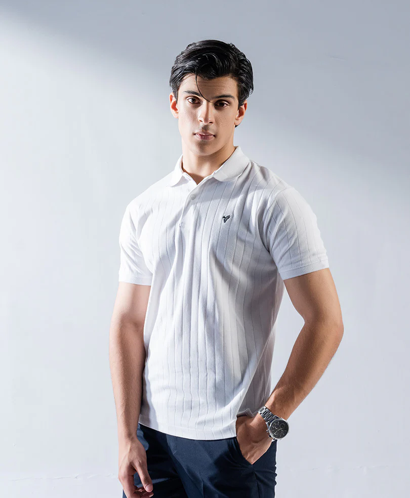 White Drop Needle POLO - Image 4